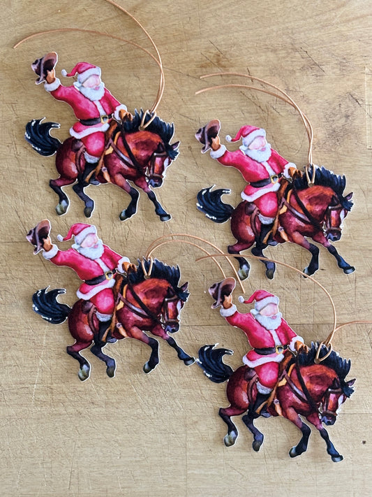 Buckaroo Santa Christmas Tags