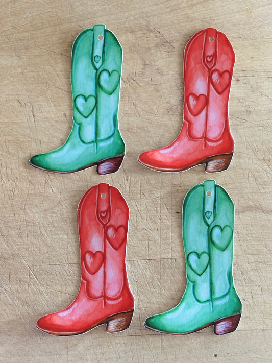 Christmas Boots Present Tags